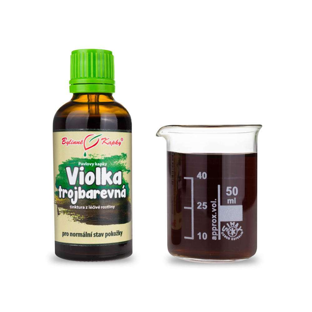 Violka trojbarevná (maceška) tinktura 50 ml - Bylinné Kapky