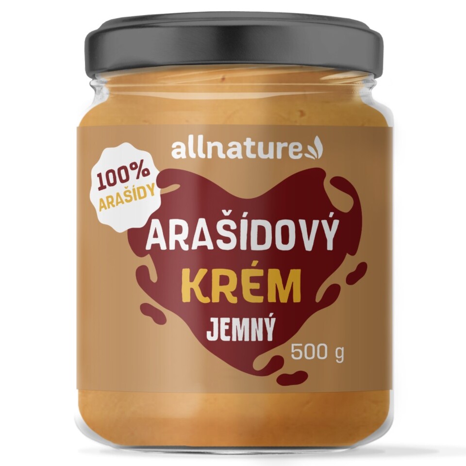 Arašídový krém jemný 500g - Allnature