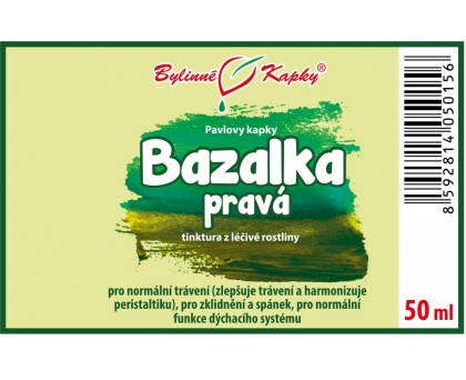 Bazalka pravá tinktura 50 ml - Bylinné Kapky